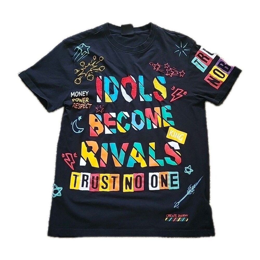Create 2mrw "Idols Become Rivals" Black T-shirt Men’s Size Small - EUC